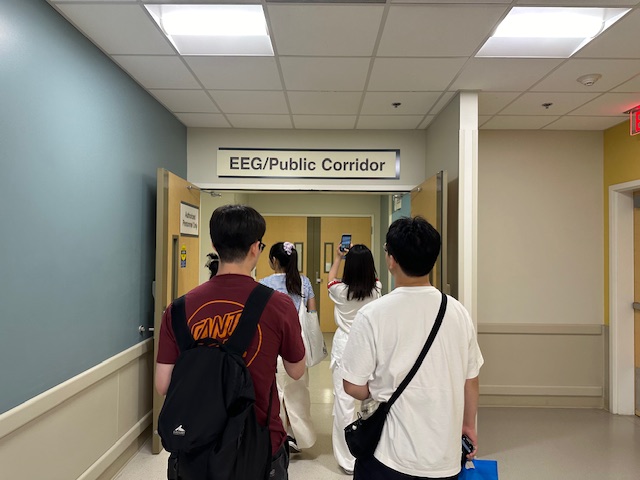 South Korean Students Walking Toward the Lab