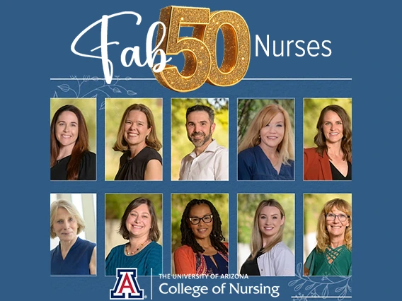 All ten Fab 50 Nurses, head and shoulders shots