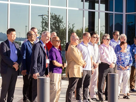 Group of researchers from University of Arizona in front of building